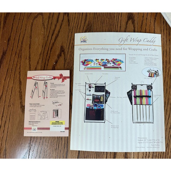 Portable, foldable Gift Wrap Caddy - Picture 7 of 7